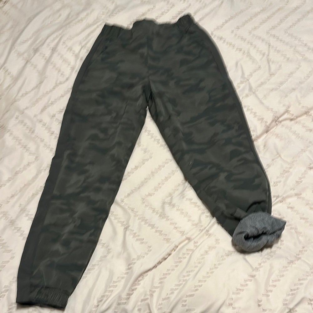 Athleta lined Dark Gray Camo Joggers